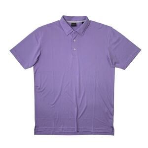 Dunning Shirt Mens Large Lavender Purple Quick Dry Stretch Performance Golf Polo